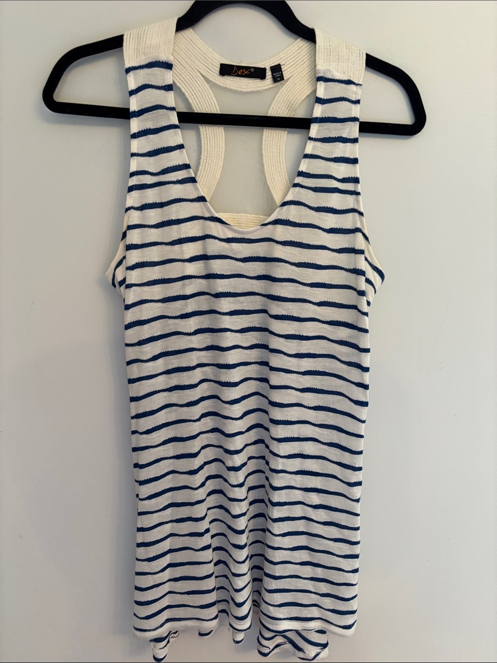 Dex sleeveless striped loose fitting top